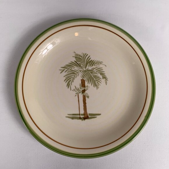 Mainstays Palm Villa Salad Plates Lot of 3 Palm Trees - Picture 9 of 12
